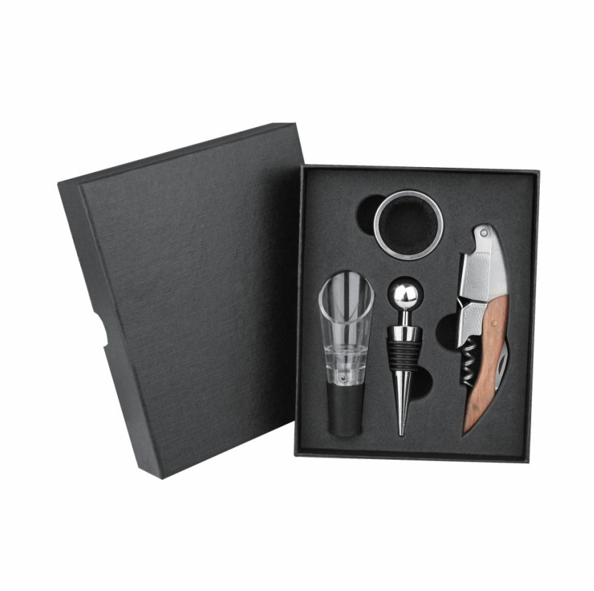 Wooden Wine Corkscrew Gift Set of 4