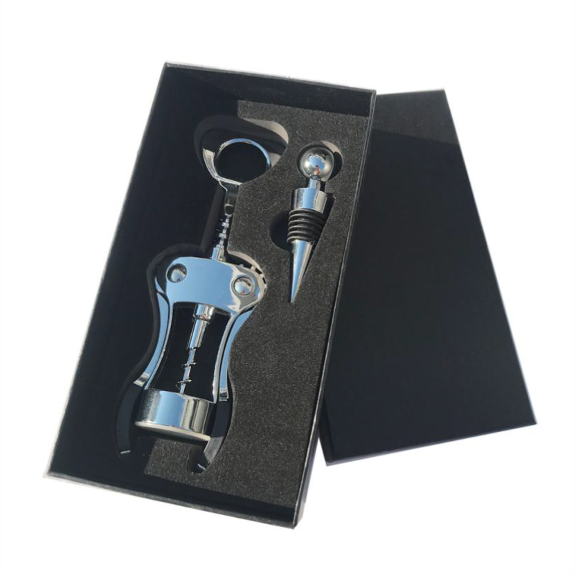 Winged Corkscrew &Stopper Gift Set