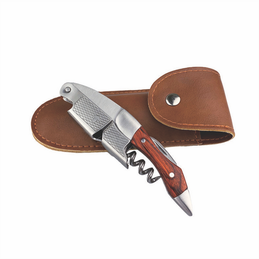 PU leather Pouch wine corkskrew