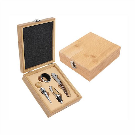 Bamboo Wine Accessories Gift Set of 4