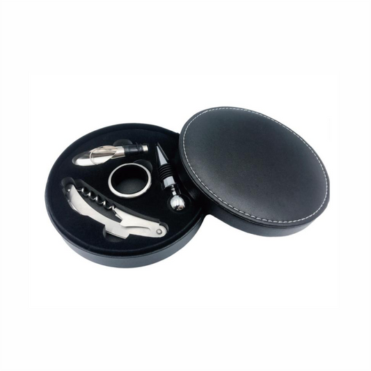 Pu Leather Wine Tools Set of 4